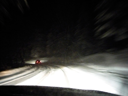 snowy road