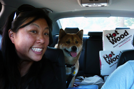 riding in the car