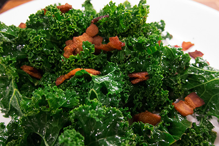 kale and bacon